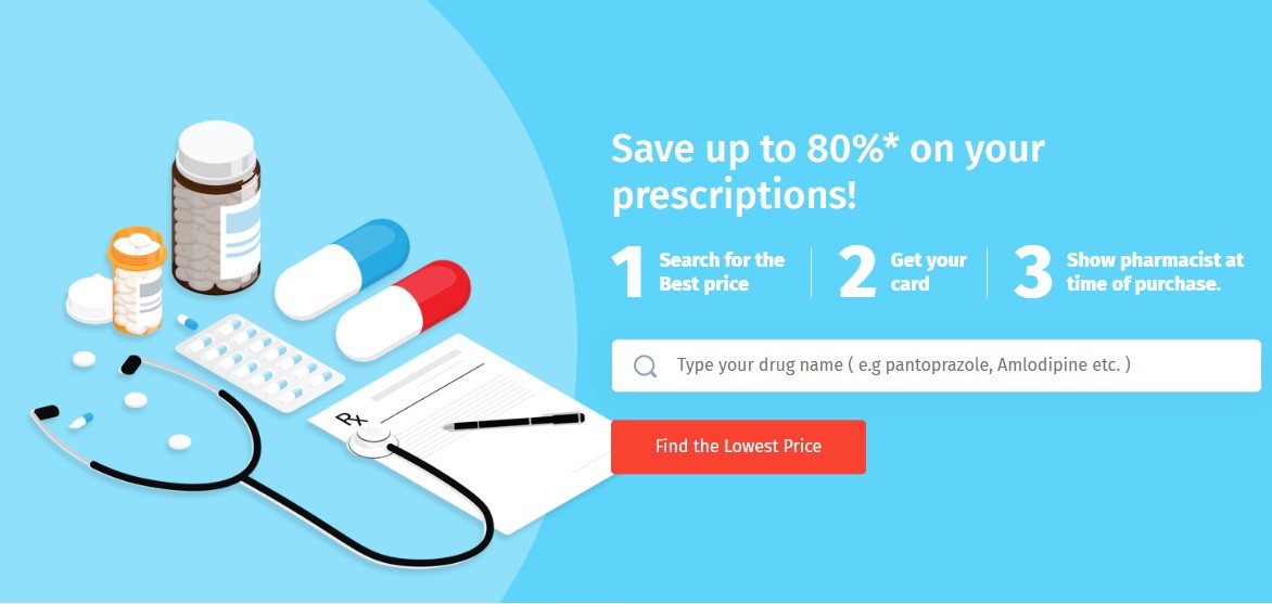 RxPrime prescription discount card and savings graphic